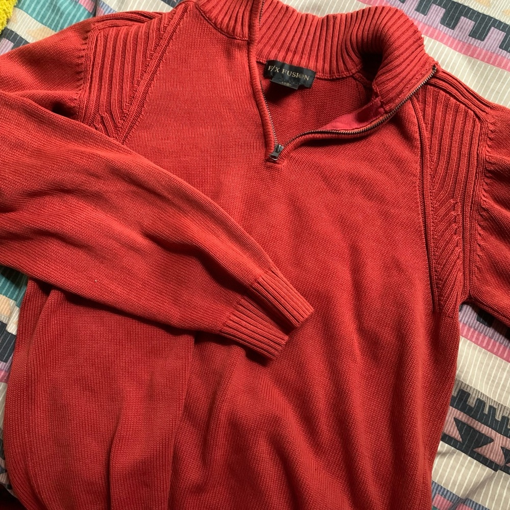 FX Fusion cotton sweater 1/4 zip